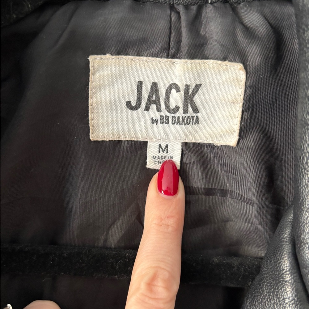 Jack by BB Dakota Women's Black Leather Jack by BB Dakota medium - Picture 3 of 6